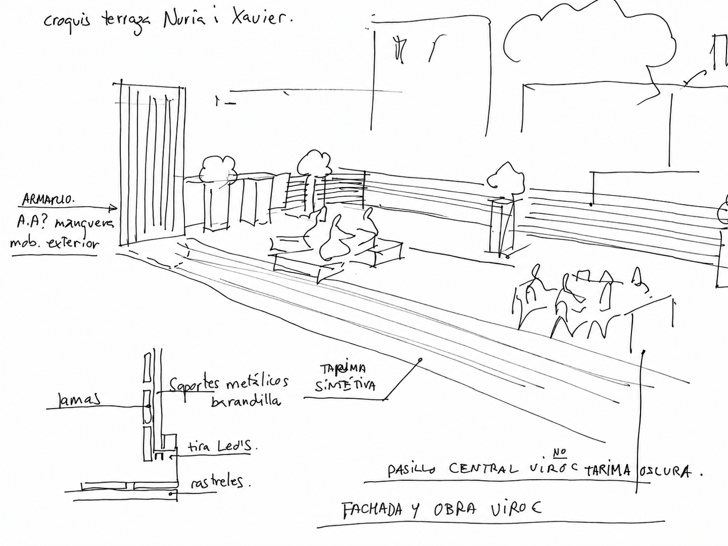Conversaciones con croquis interiorismo pepenietostudio