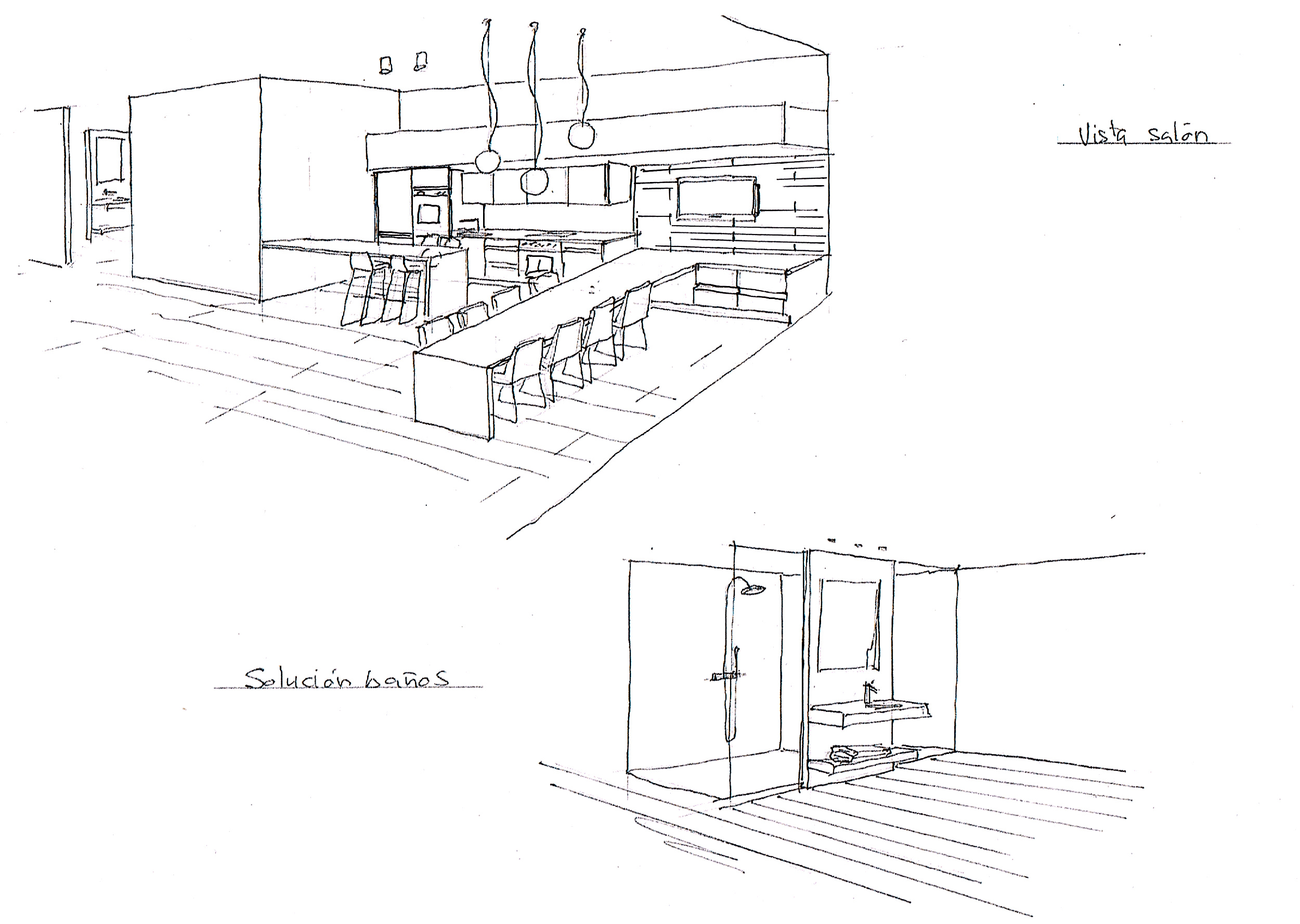 Conversaciones con croquis interiorismo pepenietostudio